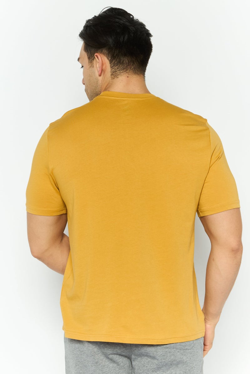 SKECHERS Men Sportswear Fit Short Sleeve Outdoor T Shirt, Gold - Image 4