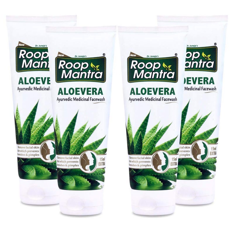 Roop Mantra Aloe Vera Face Wash 115ml Pack of 4 115ml - Image 1