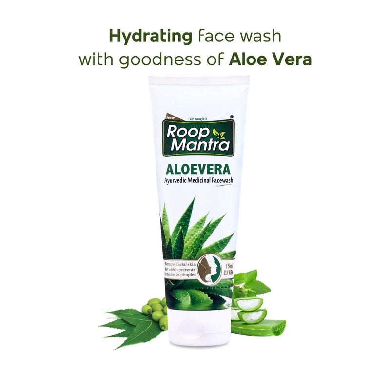 Roop Mantra Aloe Vera Face Wash 115ml Pack of 4 115ml - Image 2