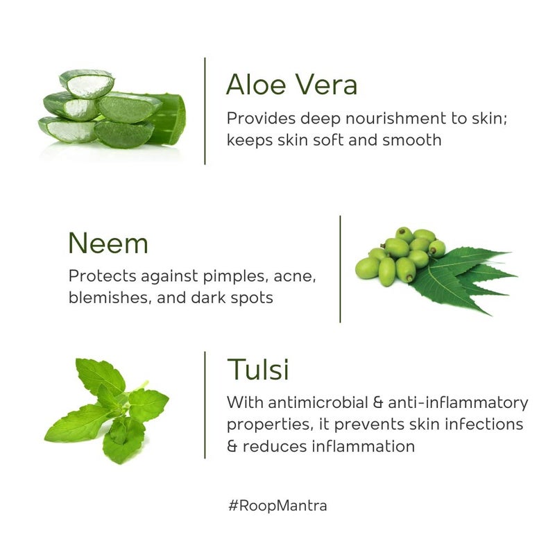 Roop Mantra Aloe Vera Face Wash 115ml Pack of 4 115ml - Image 3