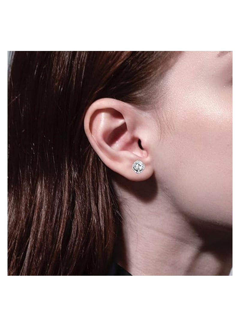 SOLARAE 4 Pairs Magnetic Earrings for Women, Magnetic Slimming Earrings for Women, Non Piercing Stud Earrings Ear Ornament Set for Unisex 6MM - Image 3