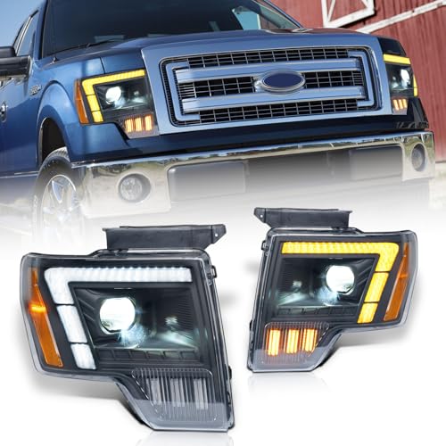 Archaic Headlights Compatible with 20092014 Ford F150 FX2FX4King RanchLariatLimitedPlatinumSTXSVT RaptorXLXLTLariat Limited