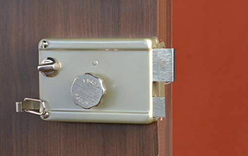 Europa 8010NS Brass Night Latch Door Lock | Inside Opening | 14-Pin Dimple Key Technology | Nickel Silk Finish | Strong Dead Bolt & Latch Mechanism | High-Security Main Door Lock - Image 4