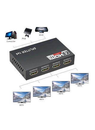 موزع HDMI بدقة 1080p – مدخل 1 إلى 4 مخارج – توزيع عالي الوضوح لشاشات متعددة - pzsku/ZB0E9FAFE3E019AFD3B5BZ/45/1746963903/e87cd4e5-6dac-407f-b74f-b4db6b8f7786