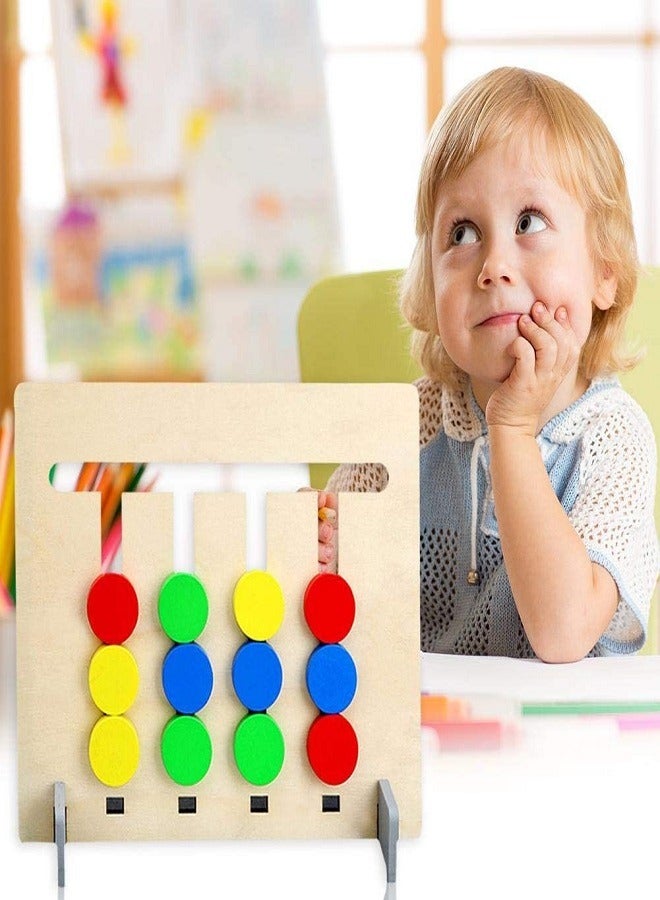 Classic Board Game 4 Color Matching Puzzle Toy Brain Teaser Logic Game Kindergarten with Cards Learning Gift Toys for Ages 4+ Kids Board Game - Image 3