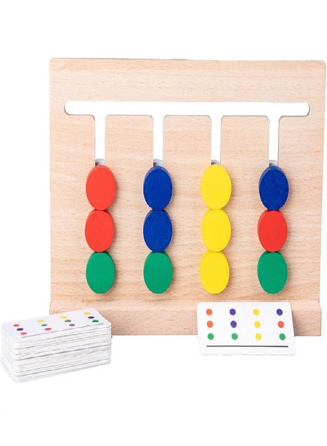 Classic Board Game 4 Color Matching Puzzle Toy Brain Teaser Logic Game Kindergarten with Cards Learning Gift Toys for Ages 4+ Kids Board Game - Image 5