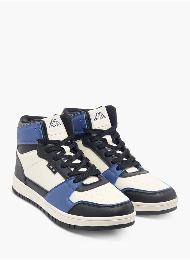 كابا Mens Panelled High Top Lace-Up Sneakers