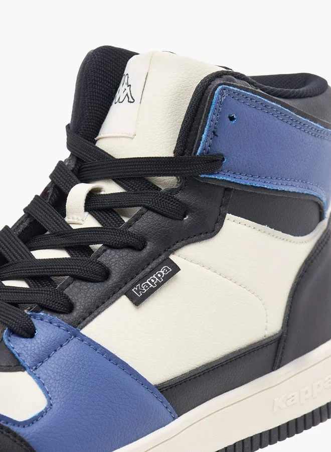 Kappa Mens Panelled High Top Lace-Up Sneakers