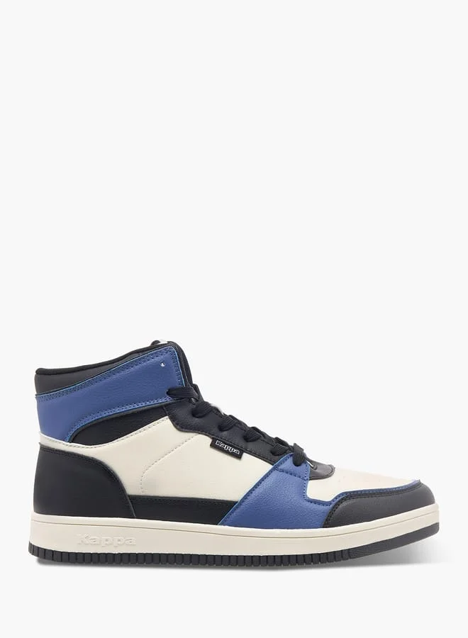 Kappa Mens Panelled High Top Lace-Up Sneakers
