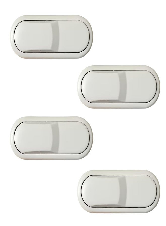 OLWICK قفل أمان للأطفال من أولويك | قفل لاصق مقاوم للأطفال للأدراج والأبواب | تصميم سهل الفتح بالضغط | تركيب بدون حفر | قفل أمان دوار للمطبخ والثلاجة وخزانة الملابس (رمادي، 4 قطع) - Image 1