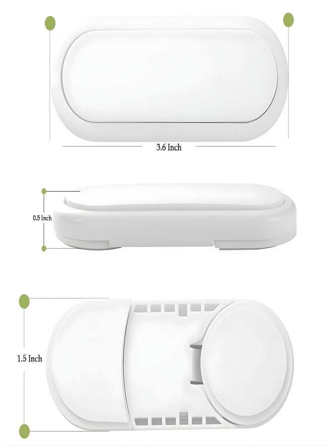 OLWICK قفل أمان للأطفال من أولويك | قفل لاصق مقاوم للأطفال للأدراج والأبواب | تصميم سهل الفتح بالضغط | تركيب بدون حفر | قفل أمان دوار للمطبخ والثلاجة وخزانة الملابس (رمادي، 4 قطع) - Image 3