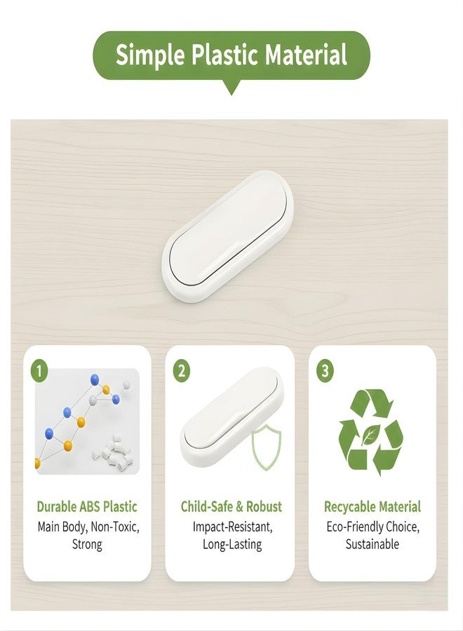 OLWICK قفل أمان للأطفال من أولويك | قفل لاصق مقاوم للأطفال للأدراج والأبواب | تصميم سهل الفتح بالضغط | تركيب بدون حفر | قفل أمان دوار للمطبخ والثلاجة وخزانة الملابس (رمادي، 4 قطع) - Image 4