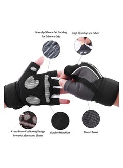 Arabest Weight Lifting Gloves - Non-Slip Silicone Padding Workout Gloves for Men and Women  - Image 2