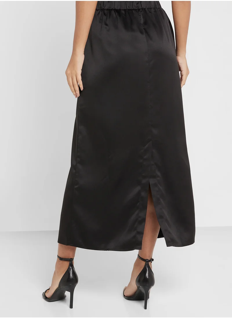 VERO MODA High Waist Side Slit Skirt