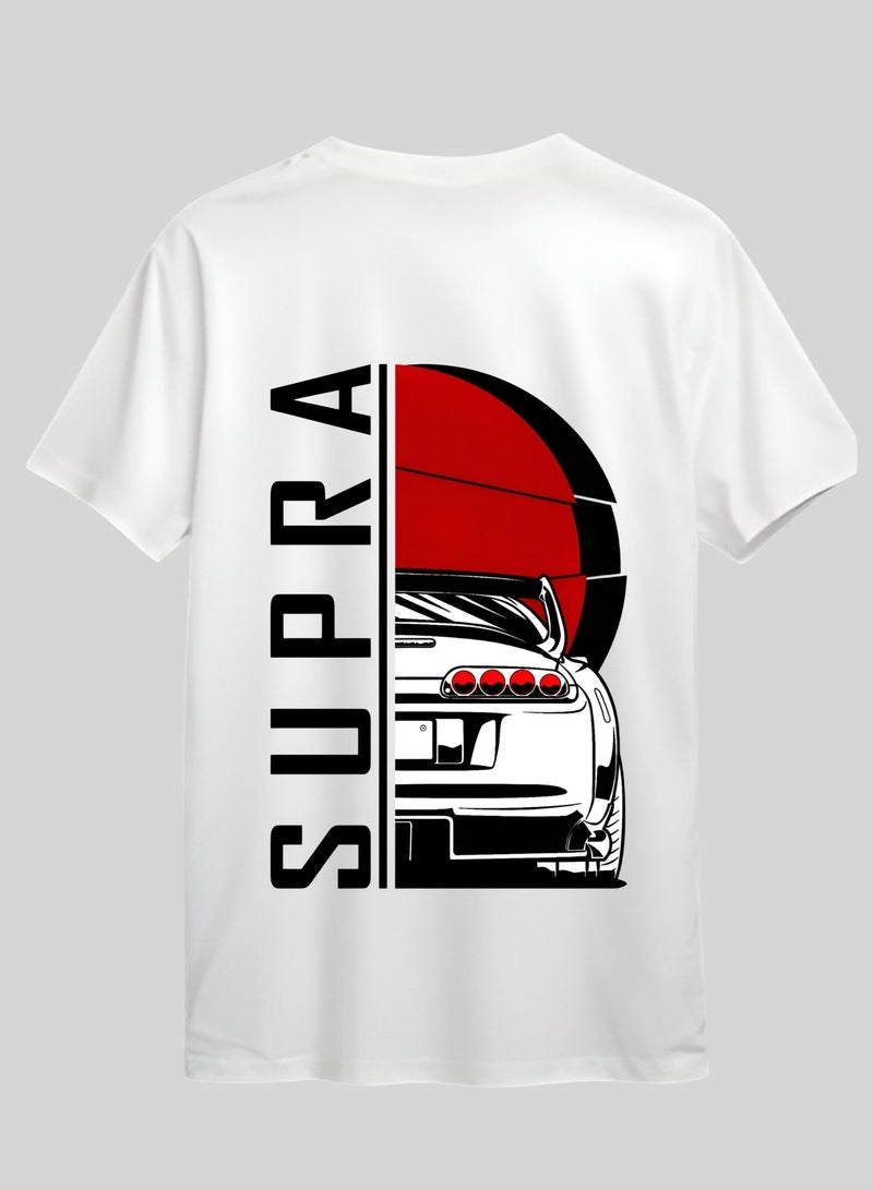 Khamsify Premium Supra MK4 Sun Heritage Edition T-Shirt - JDM Racing Graphic Streetwear Tee for Car Enthusiasts. - Image 1