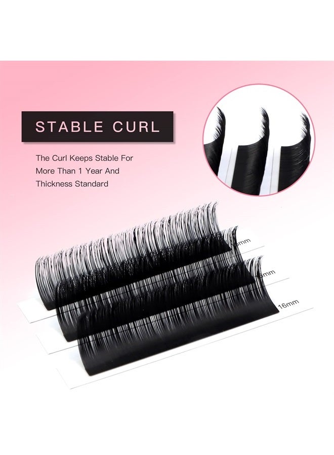 TDANCE Premium CC Curl 0.07mm Thickness Semi Permanent Individual Eyelash Extensions Silk Volume Lashes Professional Salon Use Mixed 8-15mm Length In One Tray (CC-0.07,8-15mm)