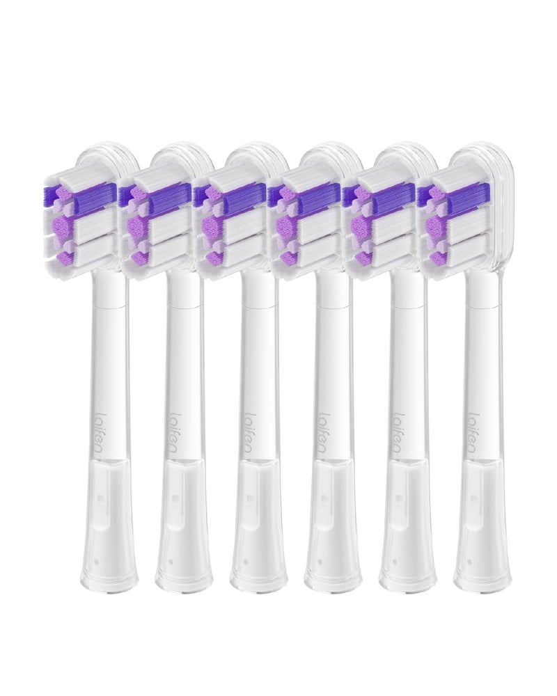 Laifen Laifen Cushioned Toothbrush Heads 6 Pack New 2025 Version Replacement Heads Compatible with WaveWave Special Electric Toothbrush UltraWhitening