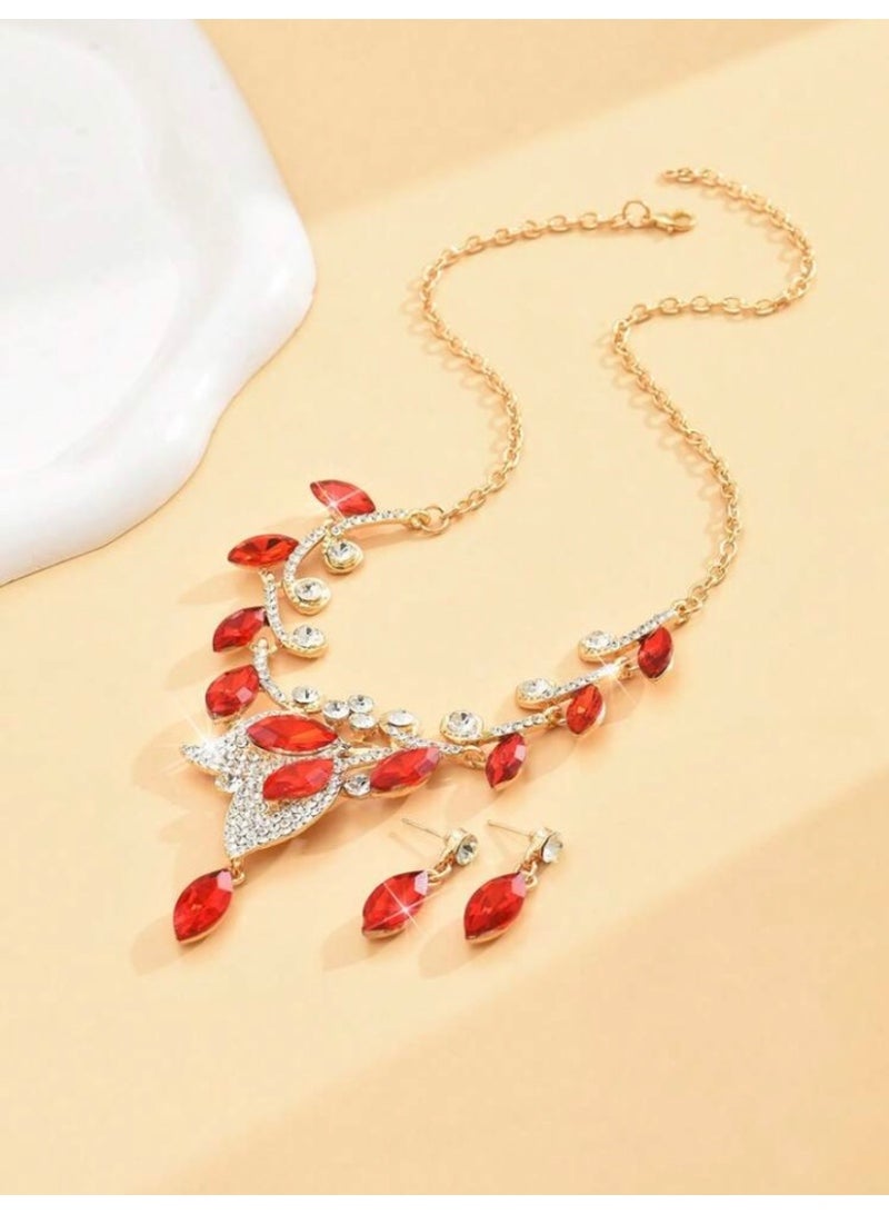 JewelryPalace Amazing Trendy Women's Zirconia Necklace And Earrings Jewellery Set  - Image 4