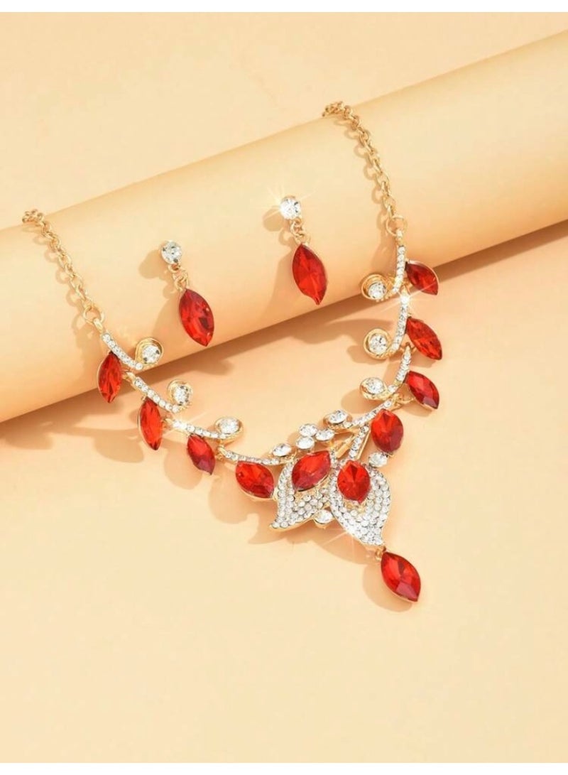 JewelryPalace Amazing Trendy Women's Zirconia Necklace And Earrings Jewellery Set  - Image 3