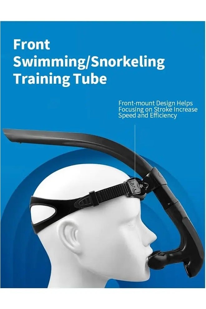Generic Snorkel Lap Swimming,Breathing tube for swimming，Swimming accessories，Swimming equipment，Swimmer Training Diving Snorkeling  Comfort food grade silicone bite, One-Way Purge Valve,for Pool Open Water - Image 2