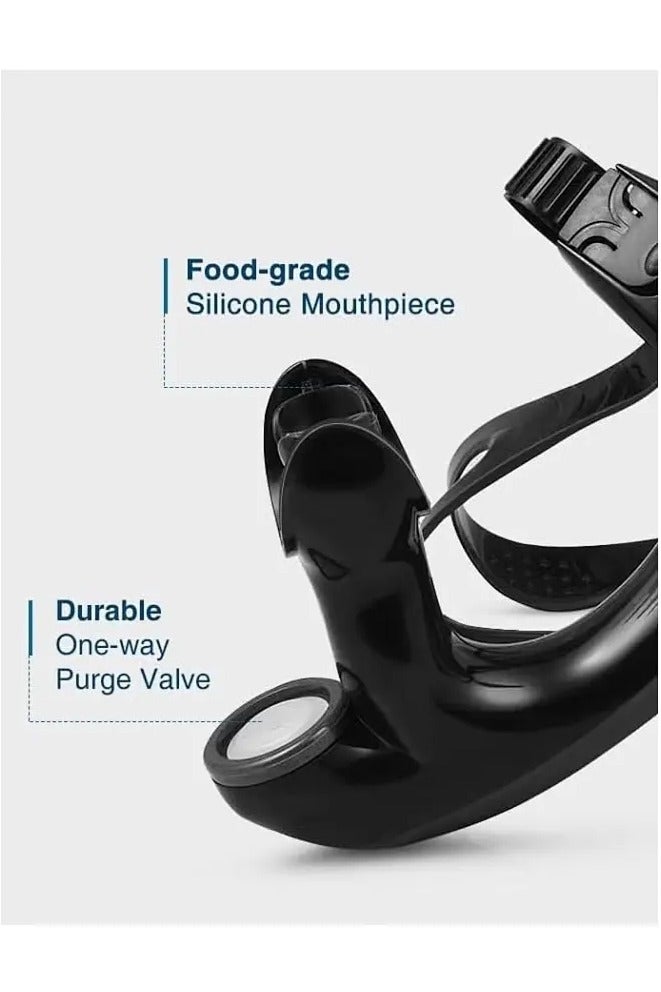 Generic Snorkel Lap Swimming,Breathing tube for swimming，Swimming accessories，Swimming equipment，Swimmer Training Diving Snorkeling  Comfort food grade silicone bite, One-Way Purge Valve,for Pool Open Water - Image 4