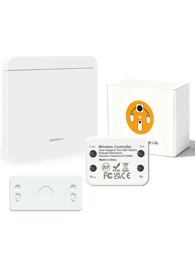 البطارية تعمل الخفيفة اللاسلكية مفتاح التحكم عن بعد مفتاح لا الأسلاك المطلوبة مستقرة إشارة RF433 30m نطاق للمكتب المنزلي مزرعة - Image 1