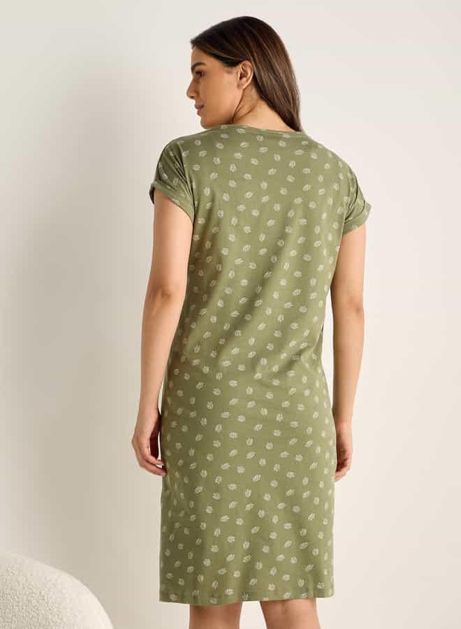 سبلاش فيڤ فستان حمل بطبعات شاملة - Image 4