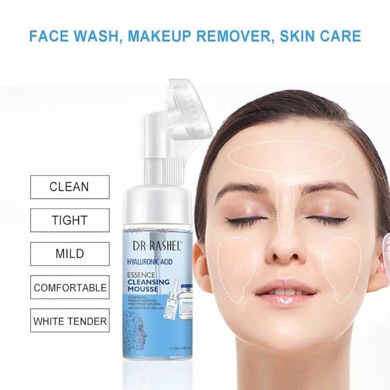 DR. RASHEL Hyaluronic acid essence cleansing mousse-125 ml (Pack of 1) - Image 2