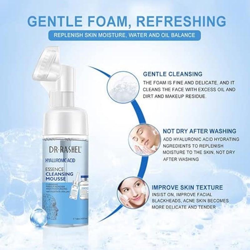 DR. RASHEL Hyaluronic acid essence cleansing mousse-125 ml (Pack of 1) - Image 3
