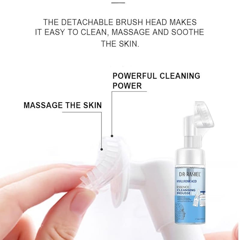 DR. RASHEL Hyaluronic acid essence cleansing mousse-125 ml (Pack of 1) - Image 4
