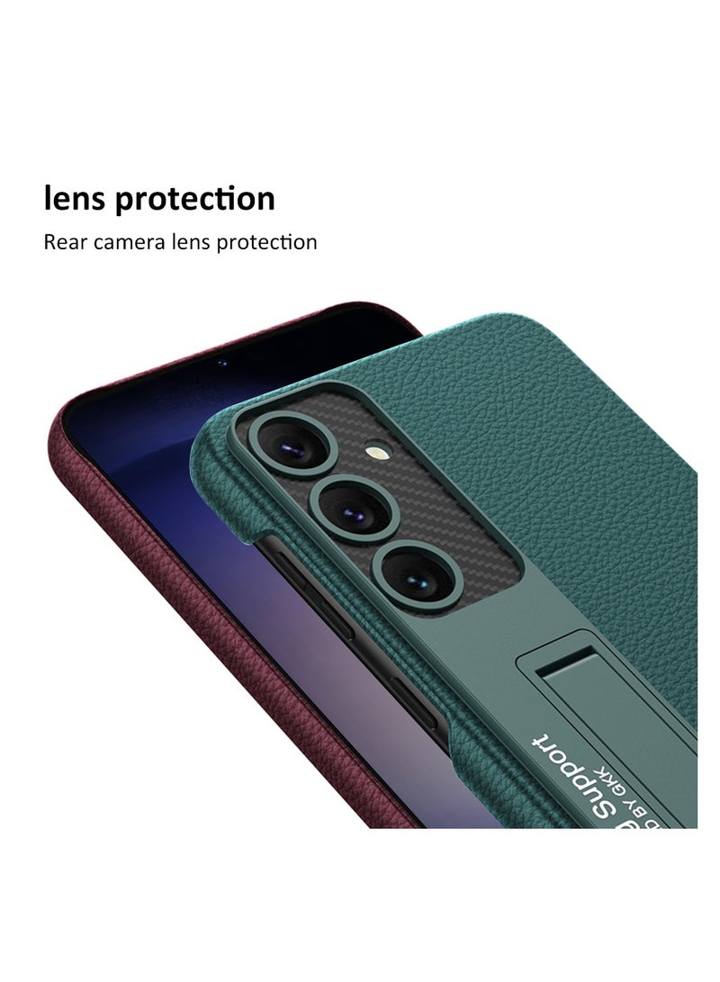 GKK Leather Case for Samsung Galaxy S24 Plus (2024) , Ultra-Thin, Anti-Drop, All-Round Protection Phone Cover Support Wireless Charging with Built in Kickstand  - Image 5