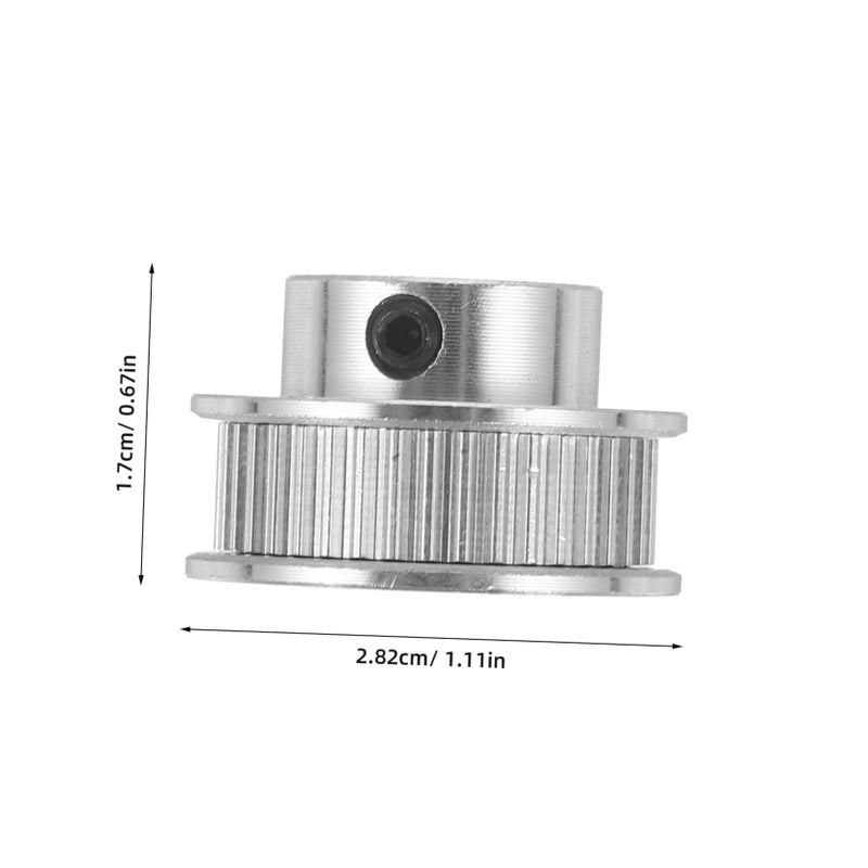 Silver Aluminum Timing Belt Pulley 2 82X2 82X1 70CM Printer Belt Wheel Tooth Bore Wide Idler Pulley - Image 3