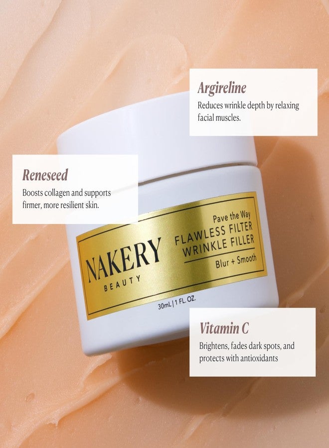Nakery Pave The Way Flawless Filter Wrinkle Filler, Anti Aging Face Cream for Women, Instantly Smooths Deep Wrinkles, Blurs Imperfections, Skin Tightening Primer, Clinically Proven Formula Made in USA - Image 4