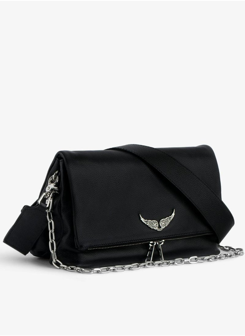 ZADIG & VOLTAIRE - ZADIG & VOLTAIRE Rocky iconic women’s black grained leather bag - Image 1
