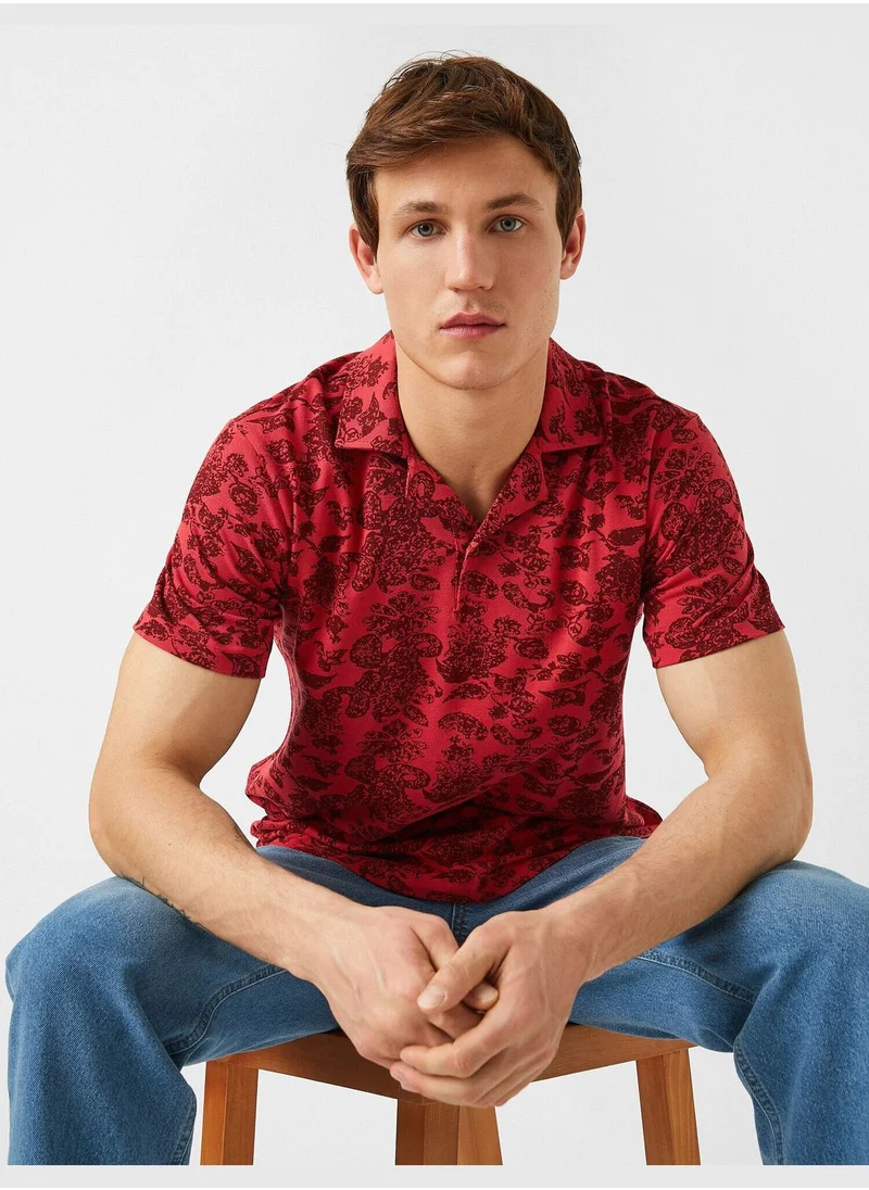 KOTON Shirt Neck Polo T-Shirt Cotton