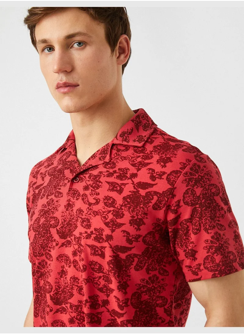 KOTON Shirt Neck Polo T-Shirt Cotton