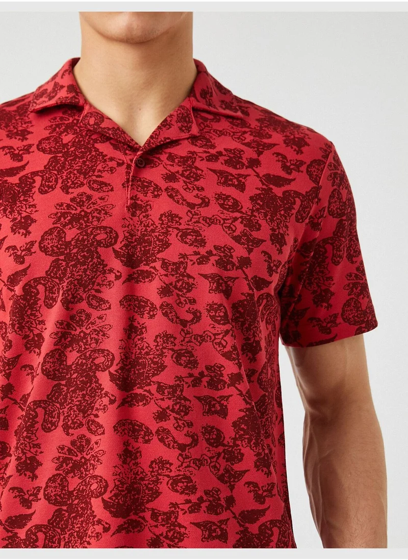 KOTON Shirt Neck Polo T-Shirt Cotton