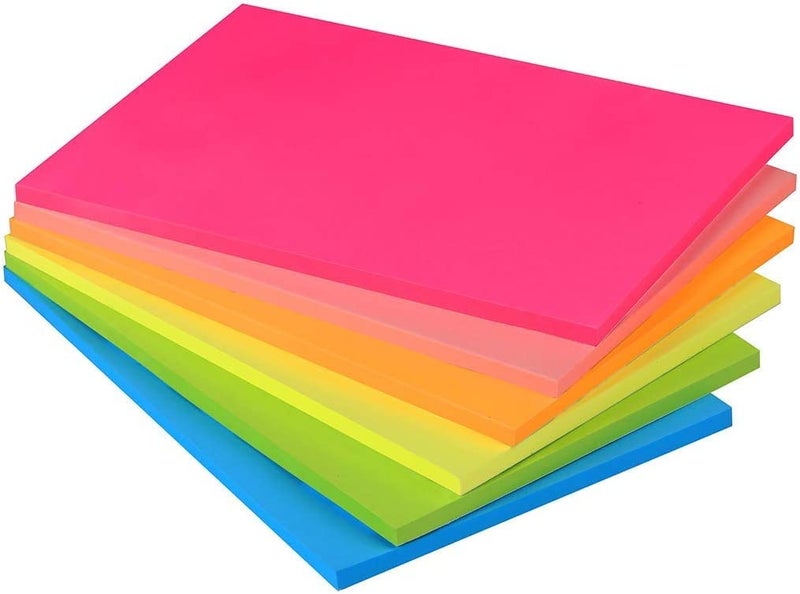 MeRaYo Sticky Notes and Sticky Notes Set Pad Big Size 4x6, to do List for School, Office Supplies, Desk Accessories (6 Pads) (45 Sheets/Pad) - Image 1
