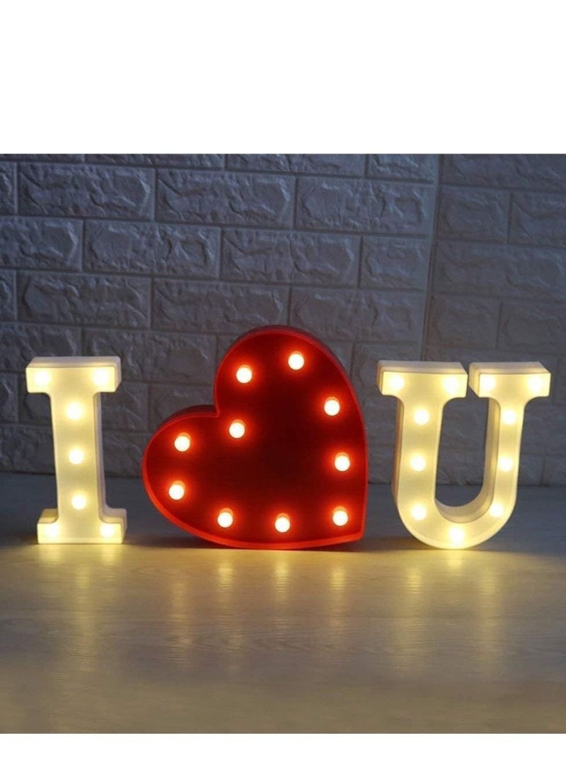 Vitacelli Alphabet LED Letter Lights Light Up Plastic Letters Standing Hanging I ( 8.9in x 4.1 in x 1.8inches ) - Image 5