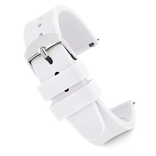 Speidel Replacement Scrub Silicone Watchband for Nurses, Doctors, Students in 18mm White - Image 1