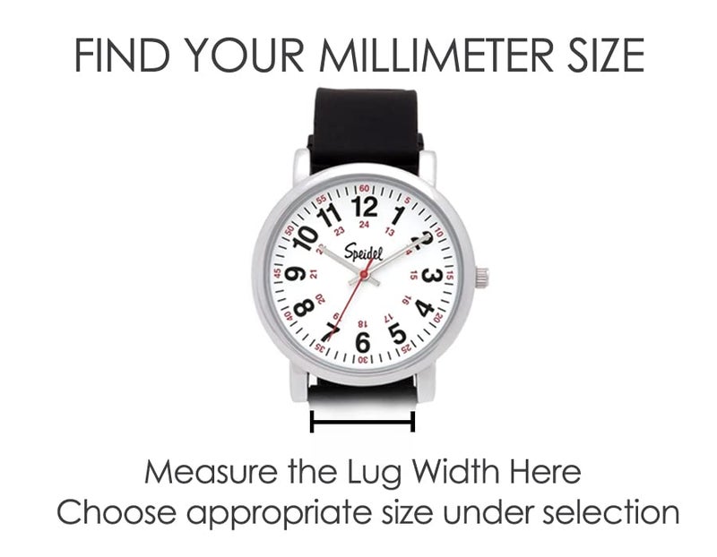 Speidel Replacement Scrub Silicone Watchband for Nurses, Doctors, Students in 18mm White - Image 4