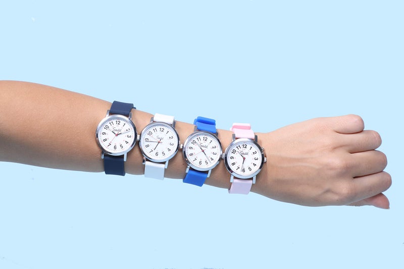Speidel Replacement Scrub Silicone Watchband for Nurses, Doctors, Students in 18mm White - Image 2