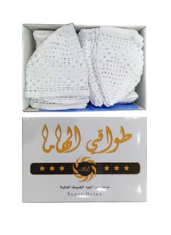 LEGDOR White Shawl Cap 12 Pieces 
