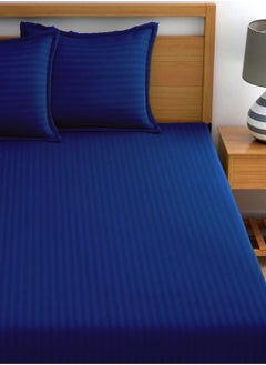 MAXQON 2-Set Fitted Bed Sheets +  Pillow Covers, King/Queen/Double/Single Sizes, Color Blue  - Image 5