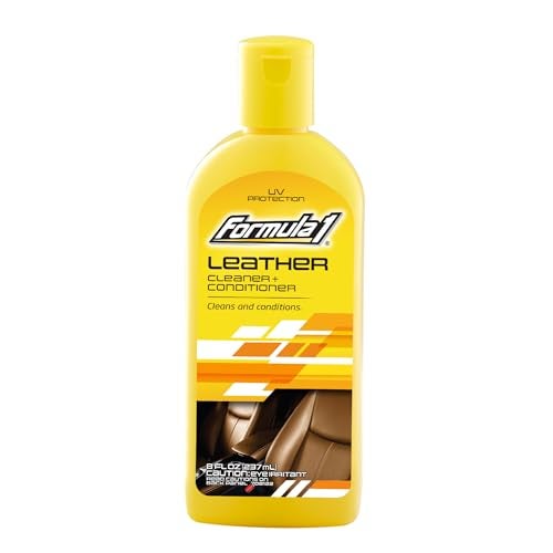 Formula 1 Leather Cleaner and Conditioner Liquid - Versatile Auto Interior Cleaner Treats All Leather, Vinyl, Rubber & Plastic Surfaces - with UV Protection & Spill Resistance (8 oz) - Image 1