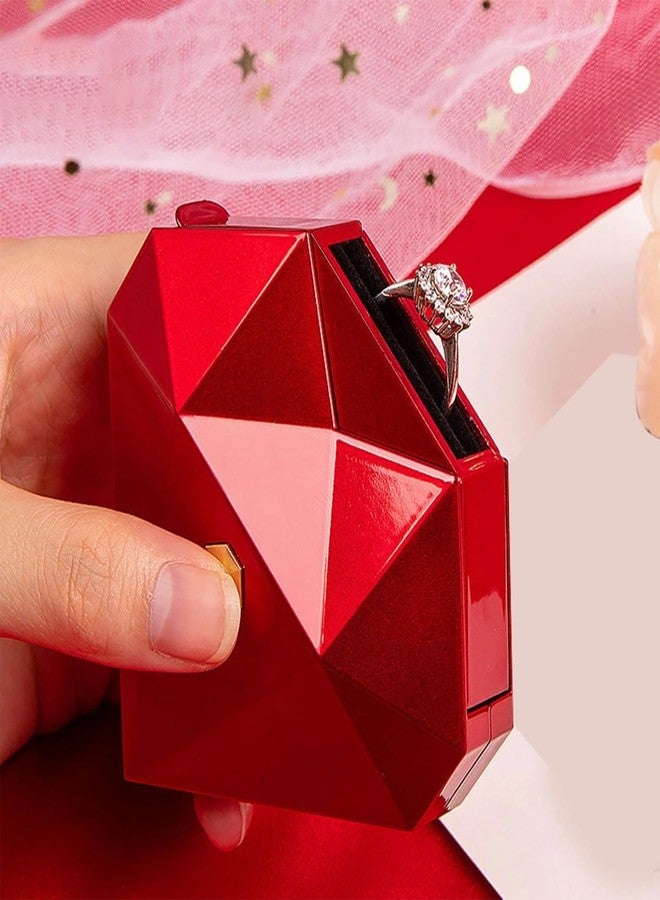 KICKZU Heart Shaped Jewelry Organizer - Earring - Ring Storage Case, Jewellery Box for Women for Gold, Rings Holder for Womens, Gift Box or Wedding Ceremony Ring Box for Gift - Image 5