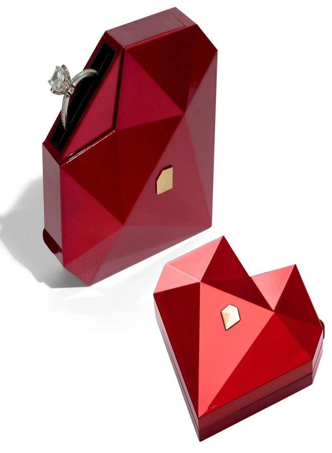 KICKZU Heart Shaped Jewelry Organizer - Earring - Ring Storage Case, Jewellery Box for Women for Gold, Rings Holder for Womens, Gift Box or Wedding Ceremony Ring Box for Gift - Image 1