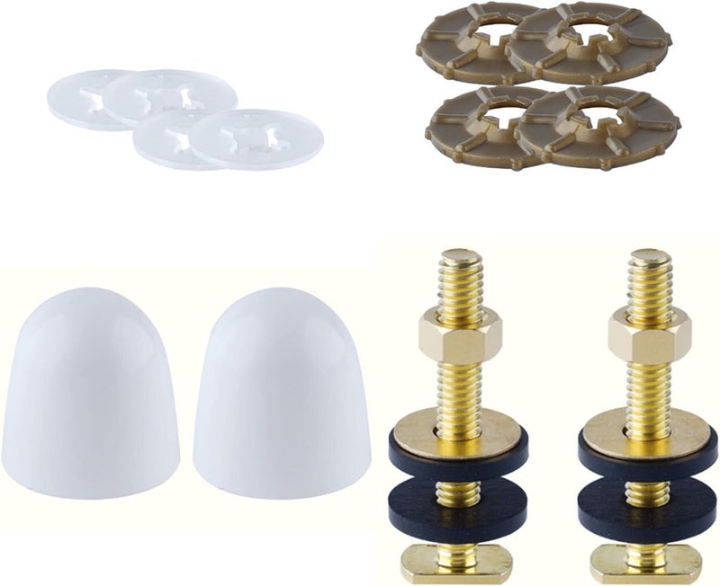 Hibbent Toilet Wax Ring Kit, Toilet Bowl Wax Ring with Brass Closet Bolts, Bolt Caps, PE Flange and Extra Retainers, Thick Wax Ring Gasket for Toilet Bowl- Gas, Odor and Watertight Seal - Image 4