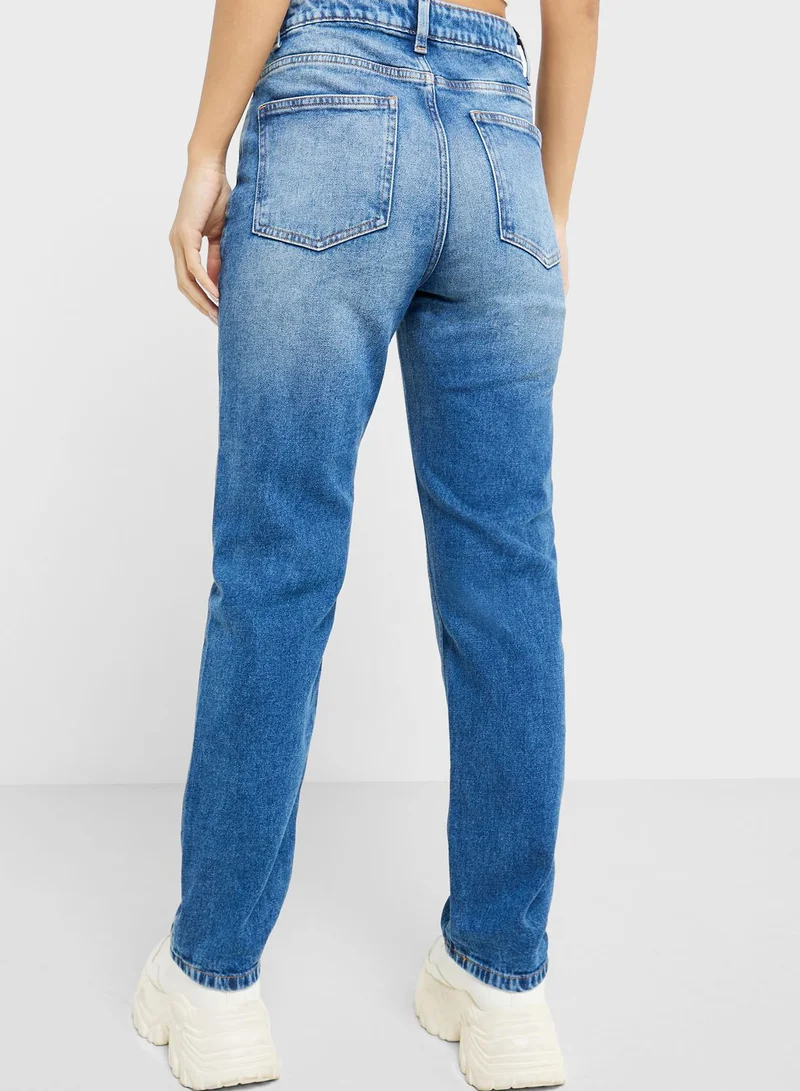 Ginger Mid Wash Straight Fit Jeans