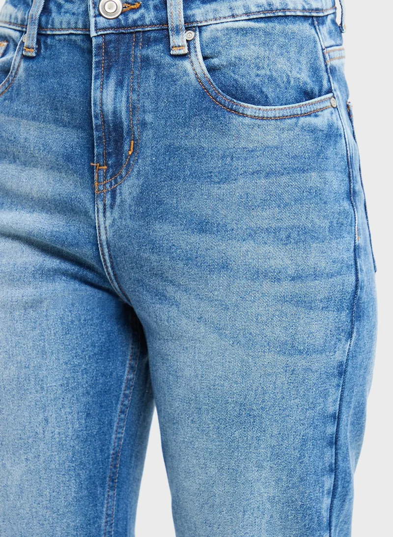 Ginger Mid Wash Straight Fit Jeans